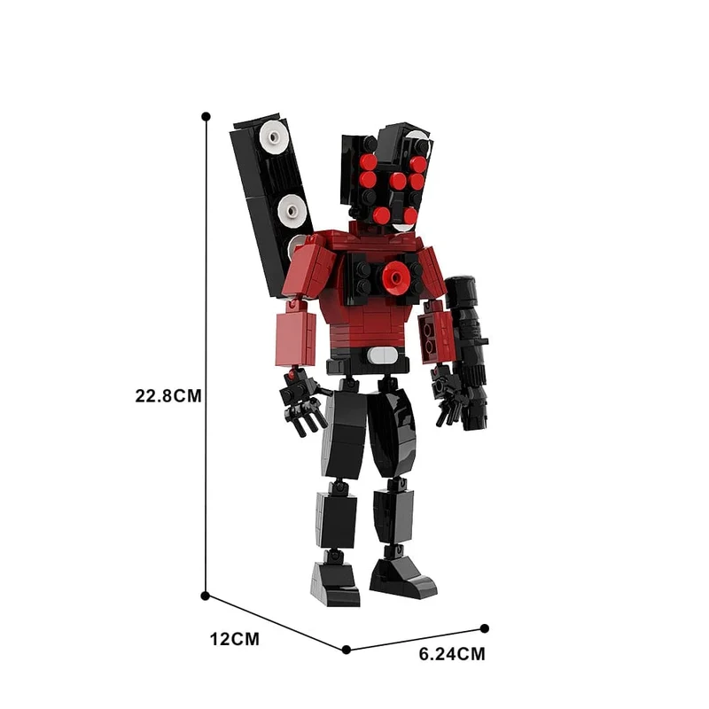 Gobricks MOC Skibidi Toilettenmann Monitor Bausteine ​​Speakerman Der Audio- und Kameramann Ski-Video-Öse Kameramann Spielzeug