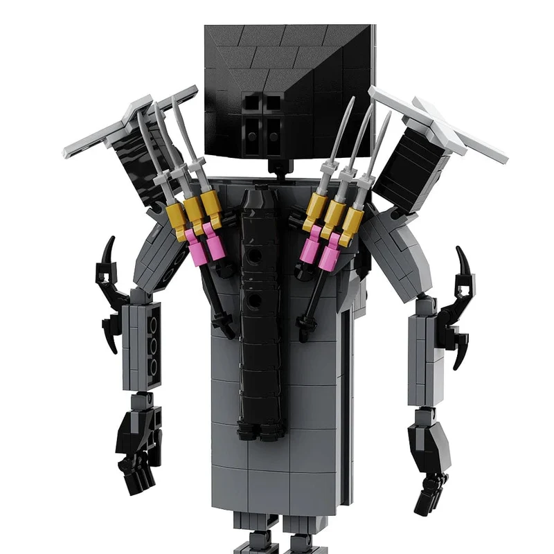 Gobricks MOC Skibidi Toilettenmann Monitor Bausteine ​​Speakerman Der Audio- und Kameramann Ski-Video-Öse Kameramann Spielzeug