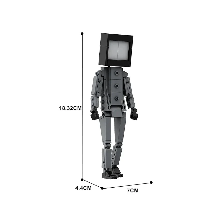 Gobricks MOC Skibidi Toilettenmann Monitor Bausteine ​​Speakerman Der Audio- und Kameramann Ski-Video-Öse Kameramann Spielzeug