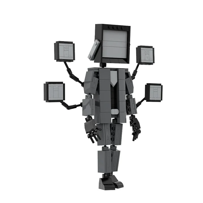 Gobricks MOC Skibidi Toilettenmann Monitor Bausteine ​​Speakerman Der Audio- und Kameramann Ski-Video-Öse Kameramann Spielzeug
