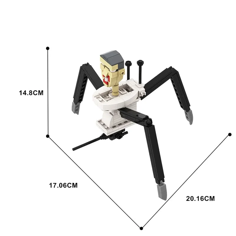 Gobricks MOC Skibidi Toilettenmann Monitor Bausteine ​​Speakerman Der Audio- und Kameramann Ski-Video-Öse Kameramann Spielzeug