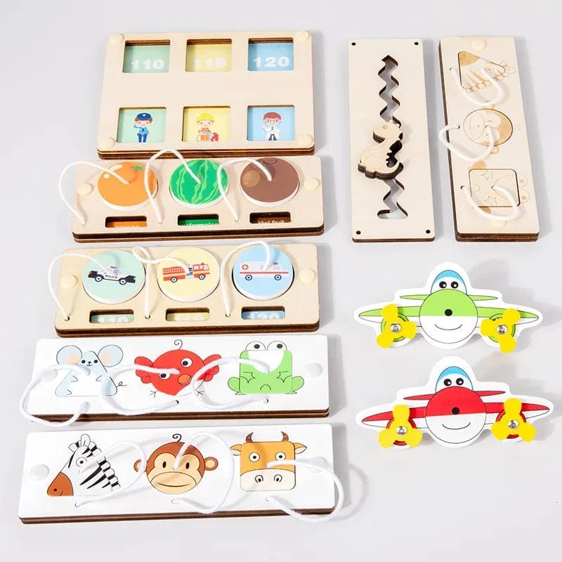 Beschäftigt Bord DIY Material Zubehör Montessori Lehrmittel Baby Frühe Bildung Lernen Geschicklichkeit Spielzeug Teil Holz Bord Spiele