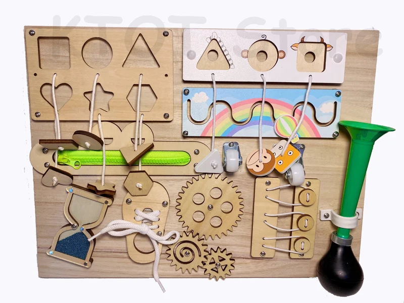 Beschäftigt Bord DIY Material Zubehör Montessori Lehrmittel Baby Frühe Bildung Lernen Geschicklichkeit Spielzeug Teil Holz Bord Spiele
