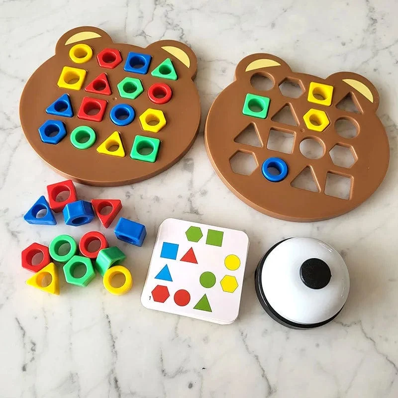 1 Set Little Bear Geometrie Matching Puzzle Puzzle Montessori Bildung Block Eltern Kind Interaktive Brettspiel