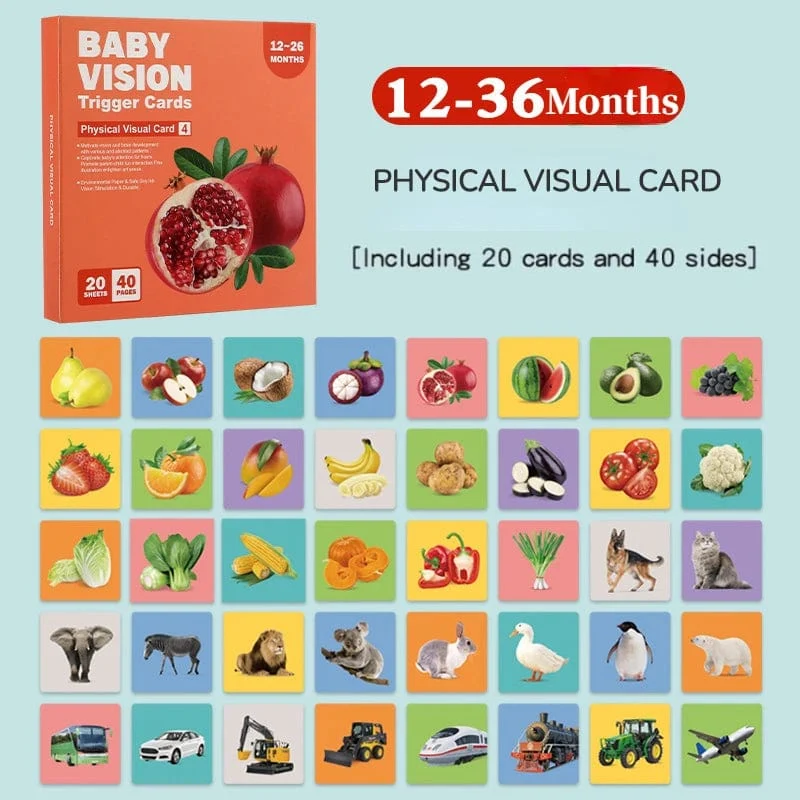 Montessori 0–12 Monate Baby Vision Stimulation Karten Schwarz und Weiß Kontrast Karten Stimulieren Neugeborenen Visuelle Frühe Lernen Spielzeug