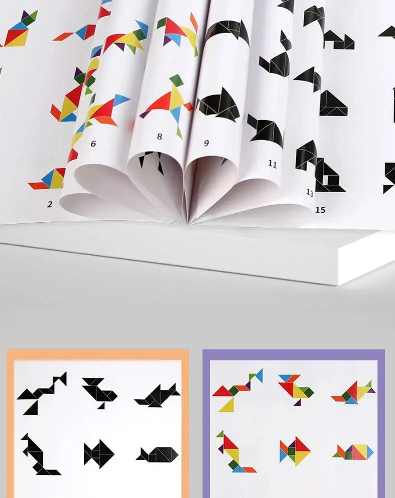 3D Holz Magnetische Puzzle Spiele Geometrische Formen Tangram Spielzeug Montessori Frühen Bildung Sortierung Für Spielzeug Kinder Geschenke