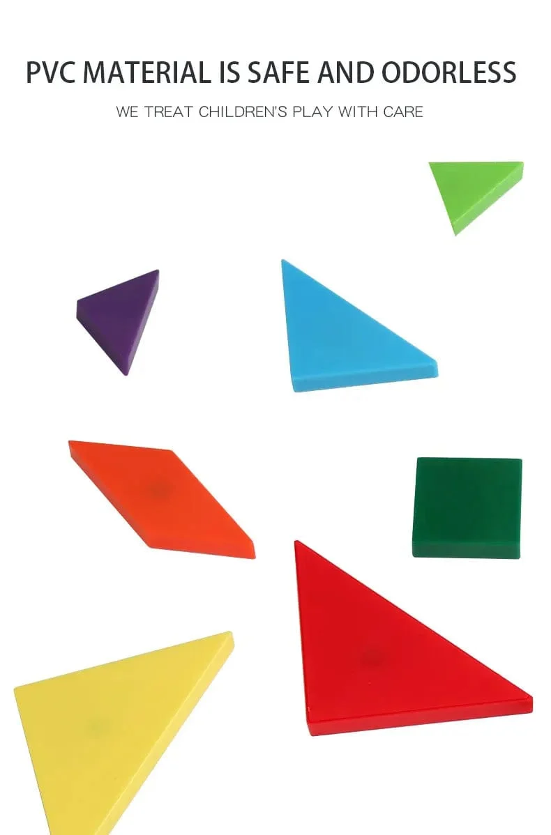 3D Holz Magnetische Puzzle Spiele Geometrische Formen Tangram Spielzeug Montessori Frühen Bildung Sortierung Für Spielzeug Kinder Geschenke