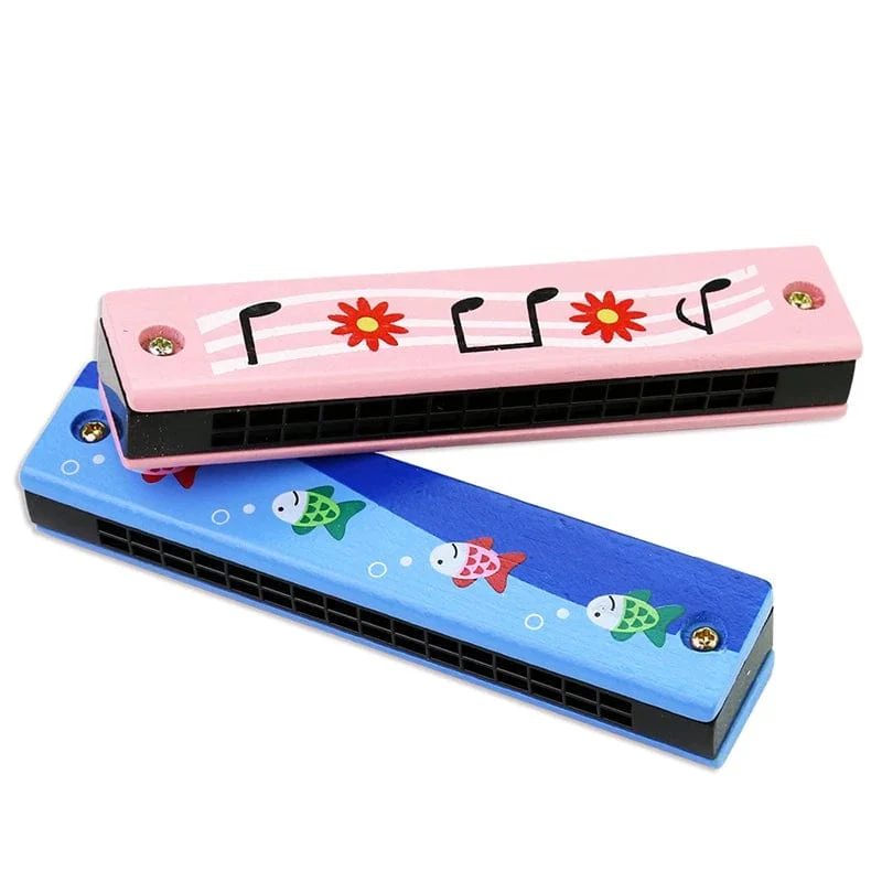 Kinder Holz Cartoon Nette Mundharmonika Montessori Puzzle Spielzeug Kreative Musik Spielzeug Spielen Instrumente Kinder Jungen Mädchen Geschenke TMZ