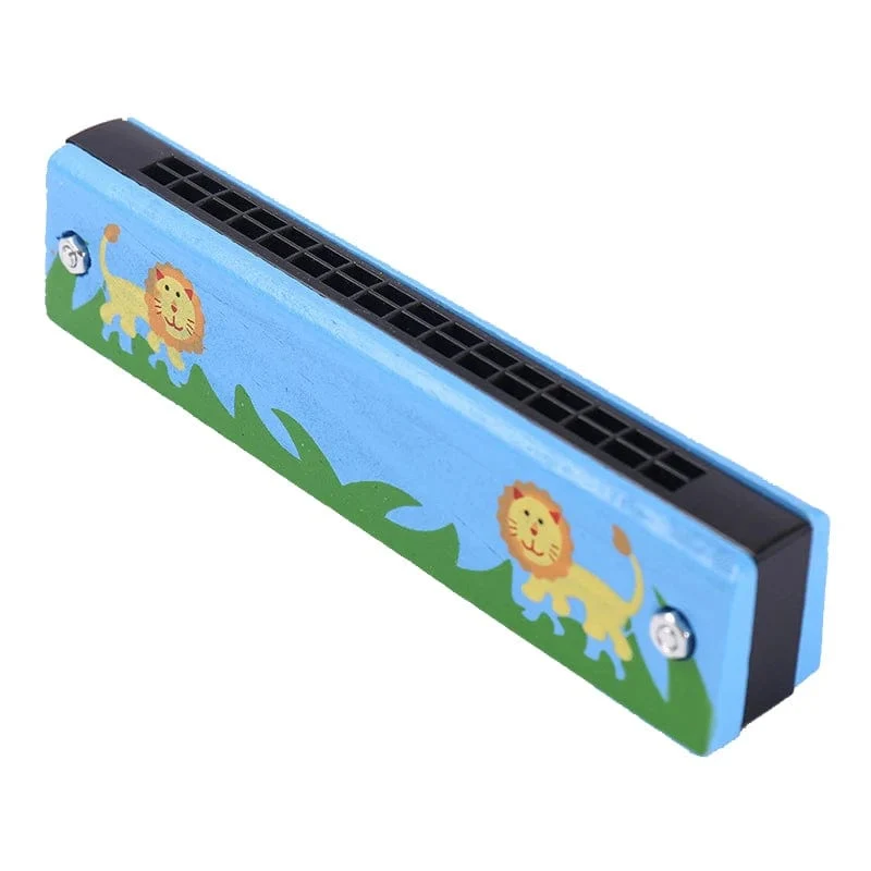 Kinder Holz Cartoon Nette Mundharmonika Montessori Puzzle Spielzeug Kreative Musik Spielzeug Spielen Instrumente Kinder Jungen Mädchen Geschenke TMZ