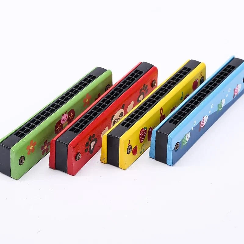 Kinder Holz Cartoon Nette Mundharmonika Montessori Puzzle Spielzeug Kreative Musik Spielzeug Spielen Instrumente Kinder Jungen Mädchen Geschenke TMZ
