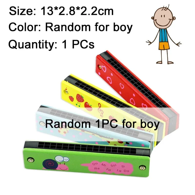 Kinder Holz Cartoon Nette Mundharmonika Montessori Puzzle Spielzeug Kreative Musik Spielzeug Spielen Instrumente Kinder Jungen Mädchen Geschenke TMZ