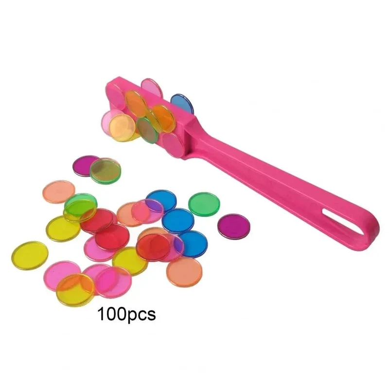 Magnetischer Bingo-Zauberstab, Metallchips, Familienspiel, sensorisches Spielzeug, Montessori-Zählen, Farbsortierung, wissenschaftliches Lernspielzeug für Kinder