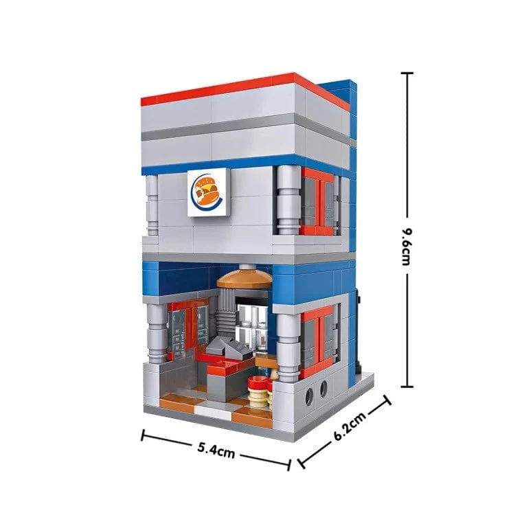 Mini Ziegel City View Szene Mini Straße Modell Baustein Spielzeug Gaming Zimmer Candy Shop Spielzeug Shop Architektur Kinder DIY