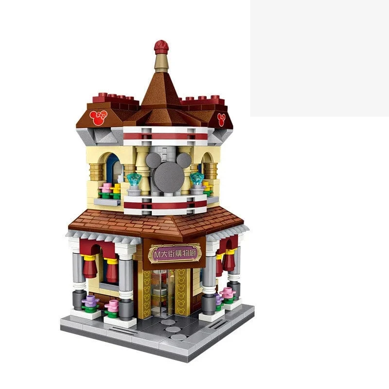 Mini Ziegel City View Szene Mini Straße Modell Baustein Spielzeug Gaming Zimmer Candy Shop Spielzeug Shop Architektur Kinder DIY