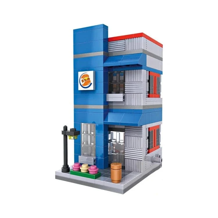 Mini Ziegel City View Szene Mini Straße Modell Baustein Spielzeug Gaming Zimmer Candy Shop Spielzeug Shop Architektur Kinder DIY