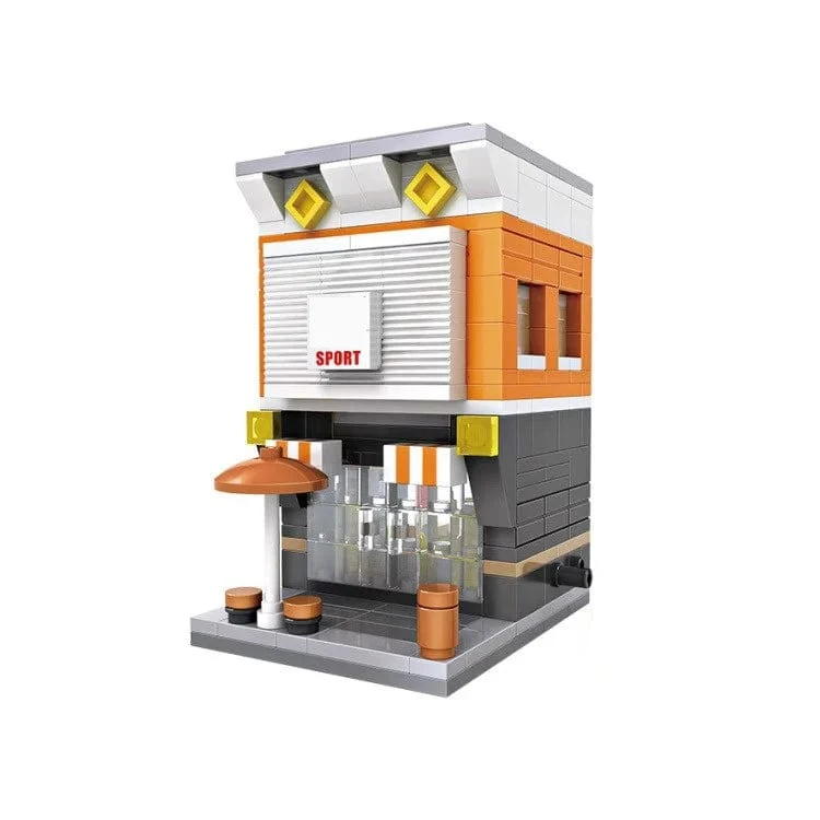 Mini Ziegel City View Szene Mini Straße Modell Baustein Spielzeug Gaming Zimmer Candy Shop Spielzeug Shop Architektur Kinder DIY