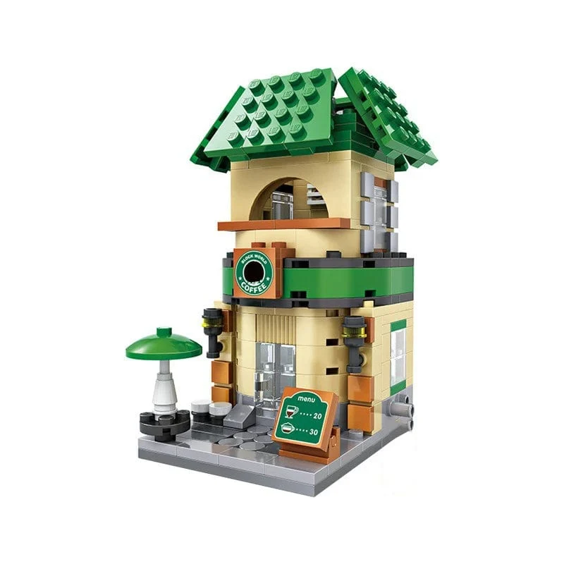 Mini Ziegel City View Szene Mini Straße Modell Baustein Spielzeug Gaming Zimmer Candy Shop Spielzeug Shop Architektur Kinder DIY