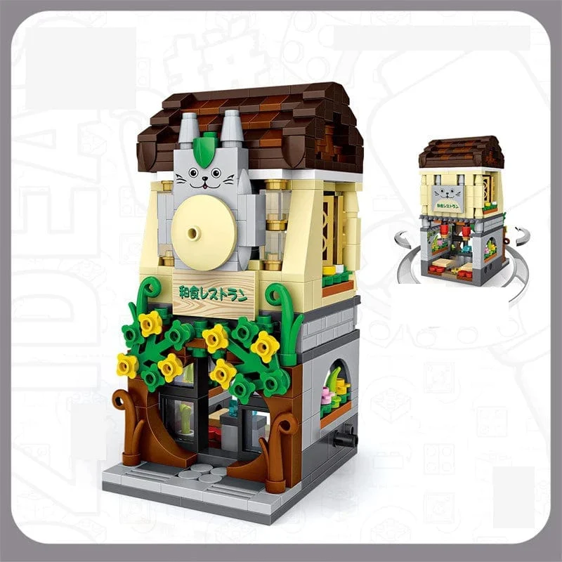 Mini Ziegel City View Szene Mini Straße Modell Baustein Spielzeug Gaming Zimmer Candy Shop Spielzeug Shop Architektur Kinder DIY