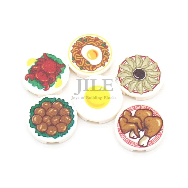 Stadt Mini Lebensmittel Bausteine ​​Hamburger Pizza Pommes Kuchen Dessert Schokolade Cookies MOC Ziegel Kunststoff Montieren Teil Figuren Spielzeug