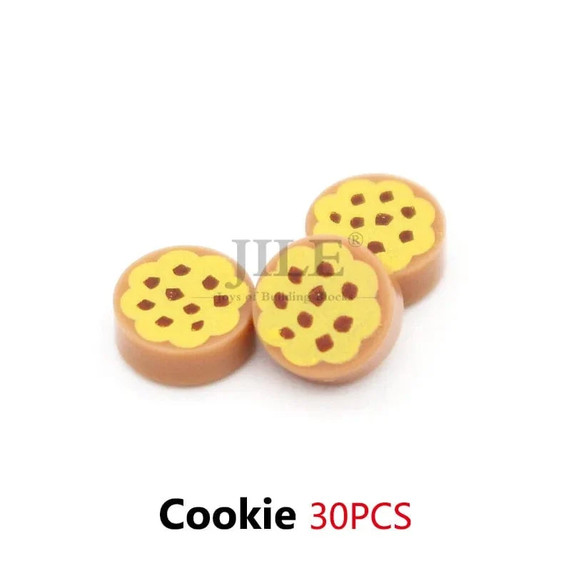 Stadt Mini Lebensmittel Bausteine ​​Hamburger Pizza Pommes Kuchen Dessert Schokolade Cookies MOC Ziegel Kunststoff Montieren Teil Figuren Spielzeug