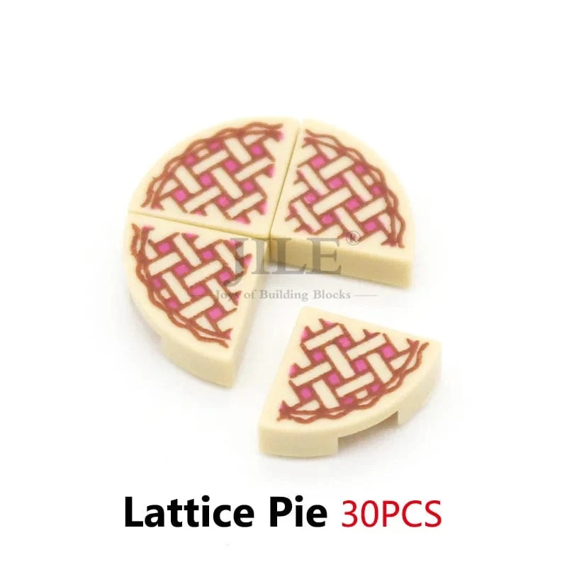 Stadt Mini Lebensmittel Bausteine ​​Hamburger Pizza Pommes Kuchen Dessert Schokolade Cookies MOC Ziegel Kunststoff Montieren Teil Figuren Spielzeug