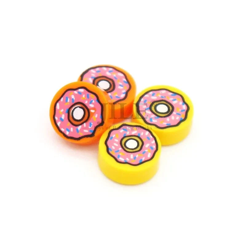 Stadt Mini Lebensmittel Bausteine ​​Hamburger Pizza Pommes Kuchen Dessert Schokolade Cookies MOC Ziegel Kunststoff Montieren Teil Figuren Spielzeug