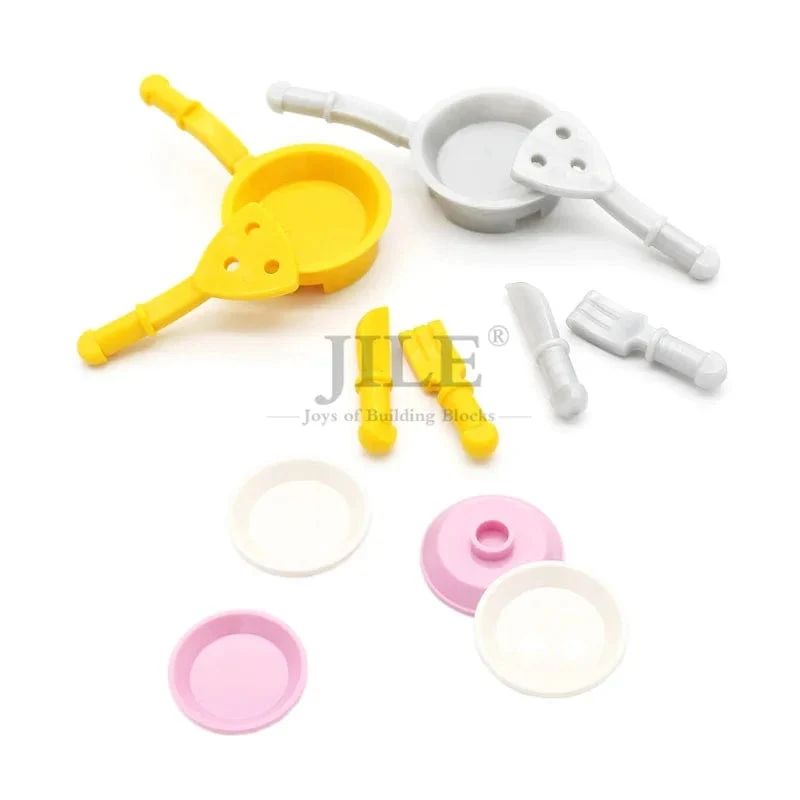 Stadt Mini Lebensmittel Bausteine ​​Hamburger Pizza Pommes Kuchen Dessert Schokolade Cookies MOC Ziegel Kunststoff Montieren Teil Figuren Spielzeug