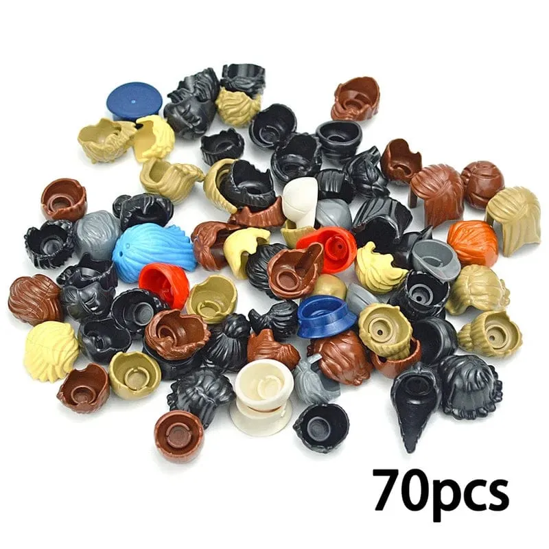 Figur Kopf Haar Hut Gesichter Kreatives Lachen Weinen Niedliches Gesichtsmodell Kinderspielzeug Junge Mädchen Geschenk Ausdruck DIY Ziegel Bausteine
