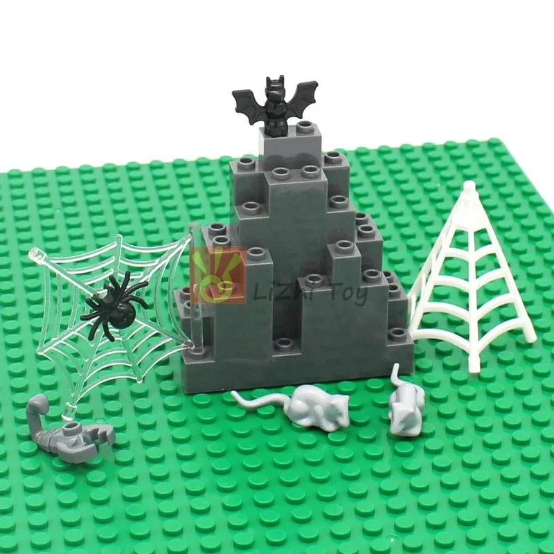 MOC Tier Figur Ziegel Bausteine ​​Pet Zoo Hund Pinguin Katze Clown Fisch Vogel Bär Fledermaus Eichhörnchen Eule DIY Modell Spielzeug Mädchen Kinder