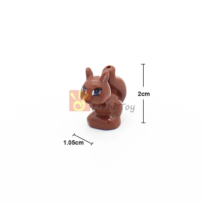 MOC Tier Figur Ziegel Bausteine ​​Pet Zoo Hund Pinguin Katze Clown Fisch Vogel Bär Fledermaus Eichhörnchen Eule DIY Modell Spielzeug Mädchen Kinder