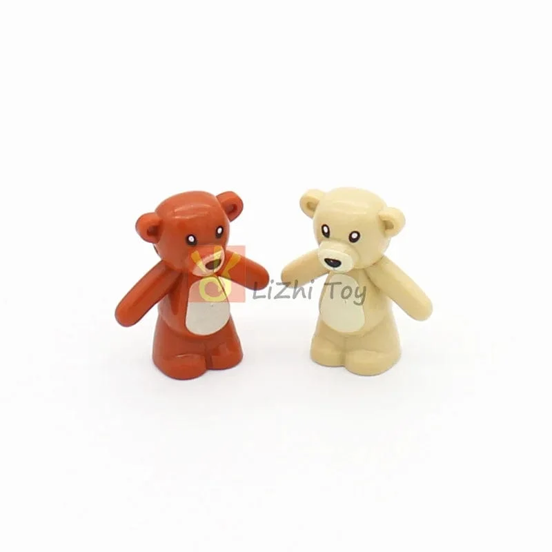 MOC Tier Figur Ziegel Bausteine ​​Pet Zoo Hund Pinguin Katze Clown Fisch Vogel Bär Fledermaus Eichhörnchen Eule DIY Modell Spielzeug Mädchen Kinder