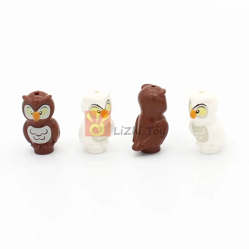 MOC Tier Figur Ziegel Bausteine ​​Pet Zoo Hund Pinguin Katze Clown Fisch Vogel Bär Fledermaus Eichhörnchen Eule DIY Modell Spielzeug Mädchen Kinder