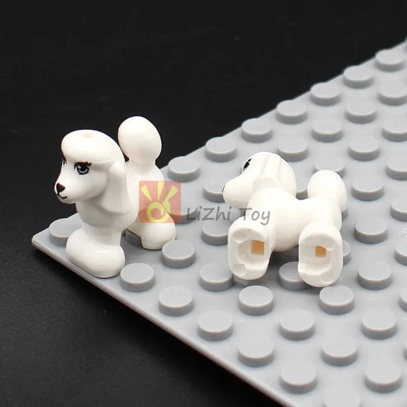 MOC Tier Figur Ziegel Bausteine ​​Pet Zoo Hund Pinguin Katze Clown Fisch Vogel Bär Fledermaus Eichhörnchen Eule DIY Modell Spielzeug Mädchen Kinder