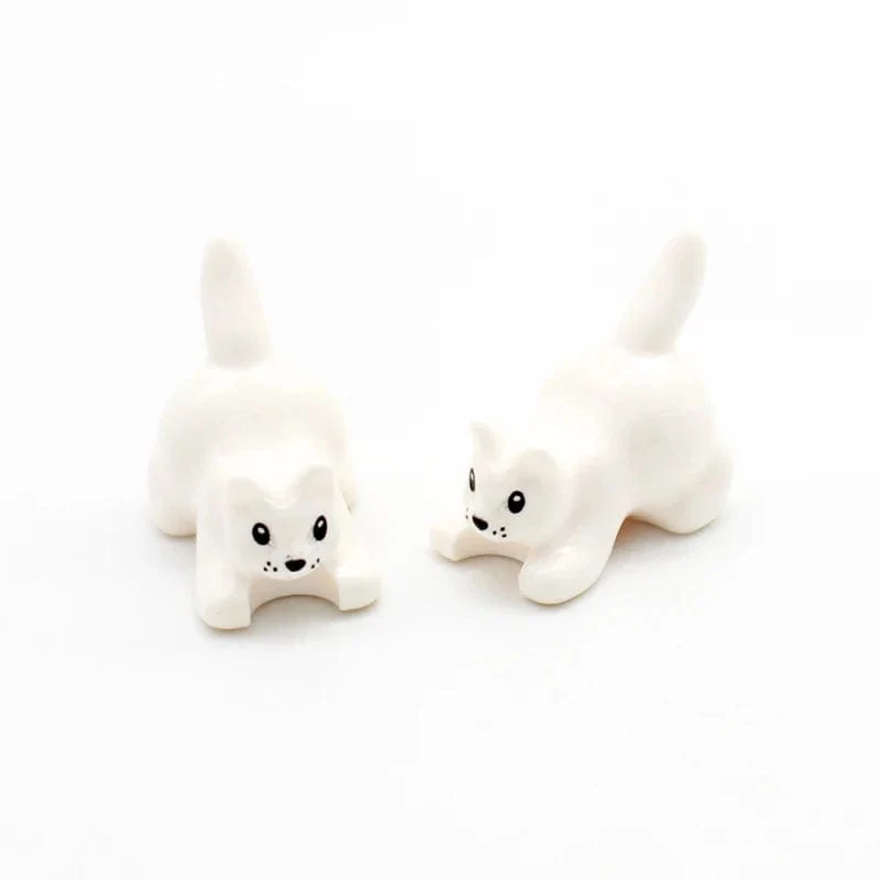 MOC Tier Figur Ziegel Bausteine ​​Pet Zoo Hund Pinguin Katze Clown Fisch Vogel Bär Fledermaus Eichhörnchen Eule DIY Modell Spielzeug Mädchen Kinder