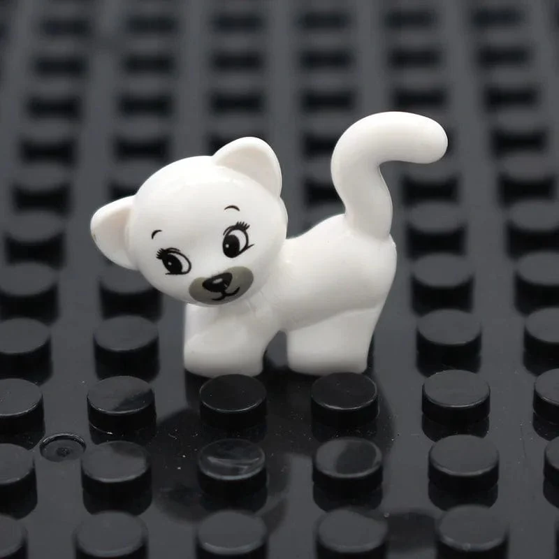 MOC Tier Figur Ziegel Bausteine ​​Pet Zoo Hund Pinguin Katze Clown Fisch Vogel Bär Fledermaus Eichhörnchen Eule DIY Modell Spielzeug Mädchen Kinder