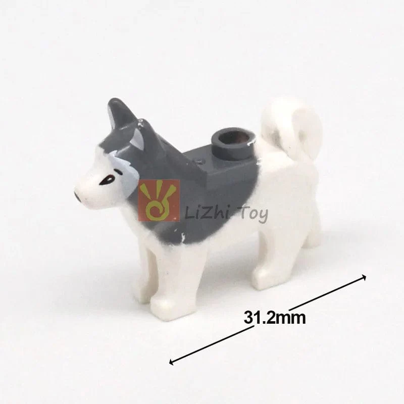 MOC Tier Figur Ziegel Bausteine ​​Pet Zoo Hund Pinguin Katze Clown Fisch Vogel Bär Fledermaus Eichhörnchen Eule DIY Modell Spielzeug Mädchen Kinder