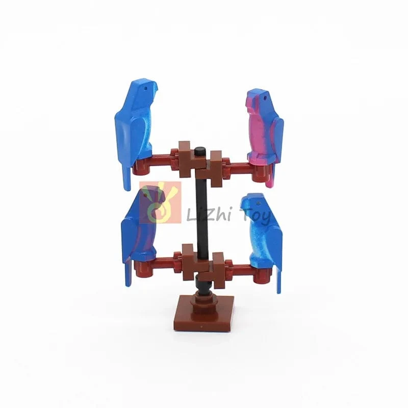 MOC Tier Figur Ziegel Bausteine ​​Pet Zoo Hund Pinguin Katze Clown Fisch Vogel Bär Fledermaus Eichhörnchen Eule DIY Modell Spielzeug Mädchen Kinder