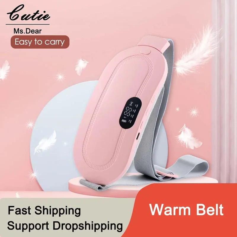 Lady Menstruations-Heizkissen Warm Palace Gürtel Linderung der Menstruation Bauch Heiße Kompresse Massagegerät Warmer Bauch Taillengürtel Elektrisch