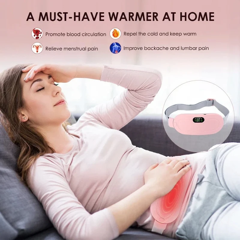 Lady Menstruations-Heizkissen Warm Palace Gürtel Linderung der Menstruation Bauch Heiße Kompresse Massagegerät Warmer Bauch Taillengürtel Elektrisch