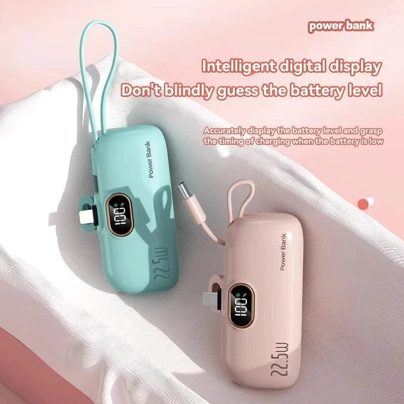 Xiaomi Mijia 30000 mAh Mini Portable Power Bank Kapsel Mobile Stromversorgung Notfall Externer Akku Schnellladegerät für iPhone 16