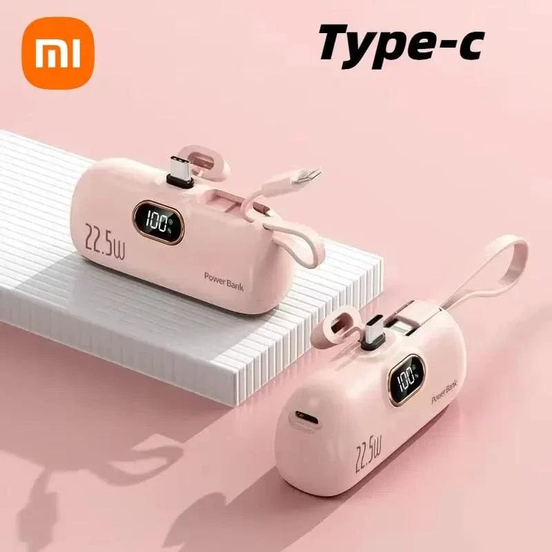 Xiaomi Mijia 30000 mAh Mini Portable Power Bank Kapsel Mobile Stromversorgung Notfall Externer Akku Schnellladegerät für iPhone 16