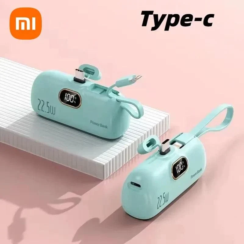 Xiaomi Mijia 30000 mAh Mini Portable Power Bank Kapsel Mobile Stromversorgung Notfall Externer Akku Schnellladegerät für iPhone 16