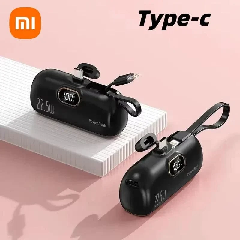Xiaomi Mijia 30000 mAh Mini Portable Power Bank Kapsel Mobile Stromversorgung Notfall Externer Akku Schnellladegerät für iPhone 16