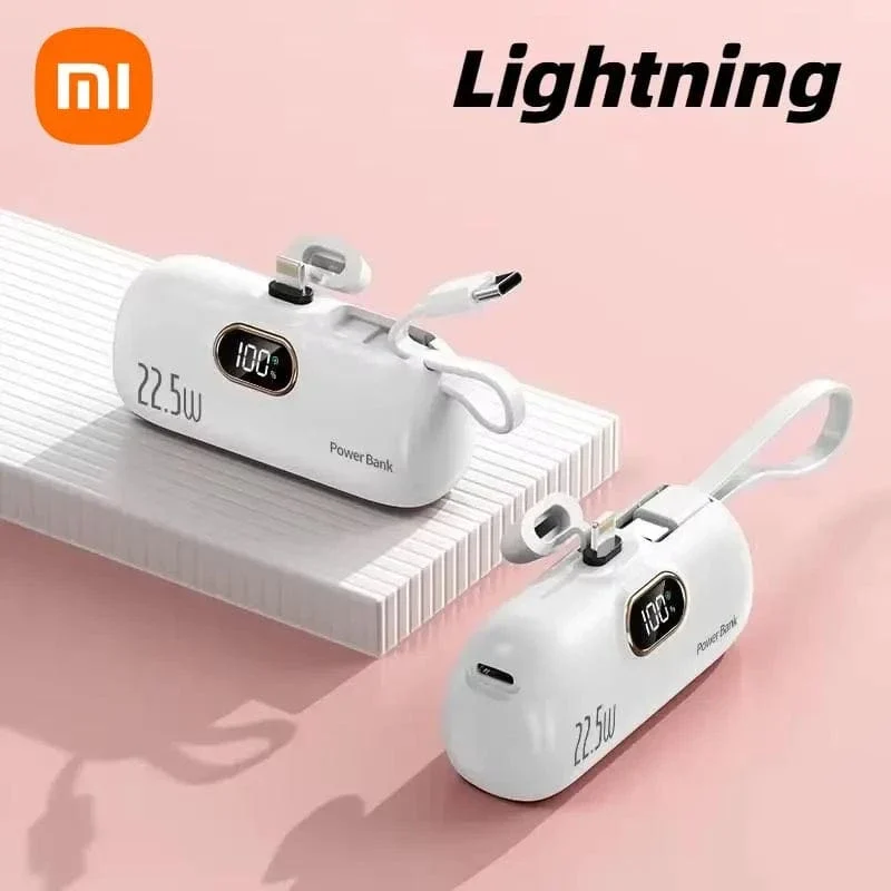 Xiaomi Mijia 30000 mAh Mini Portable Power Bank Kapsel Mobile Stromversorgung Notfall Externer Akku Schnellladegerät für iPhone 16