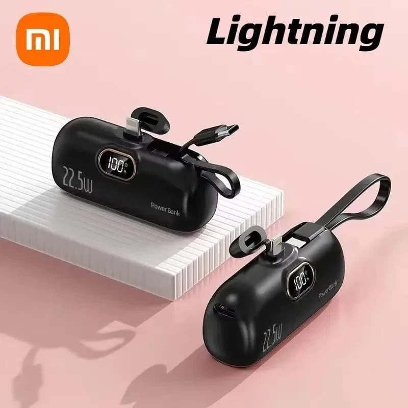 Xiaomi Mijia 30000 mAh Mini Portable Power Bank Kapsel Mobile Stromversorgung Notfall Externer Akku Schnellladegerät für iPhone 16