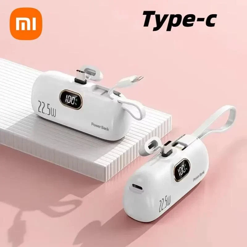 Xiaomi Mijia 30000 mAh Mini Portable Power Bank Kapsel Mobile Stromversorgung Notfall Externer Akku Schnellladegerät für iPhone 16