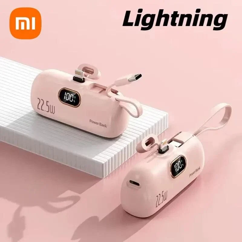 Xiaomi Mijia 30000 mAh Mini Portable Power Bank Kapsel Mobile Stromversorgung Notfall Externer Akku Schnellladegerät für iPhone 16