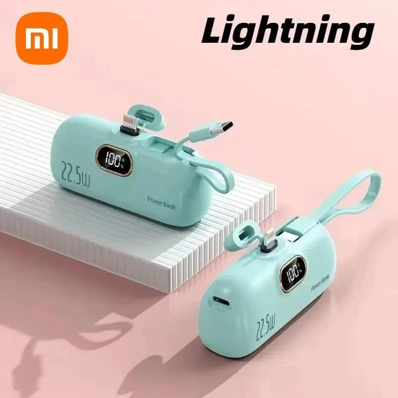 Xiaomi Mijia 30000 mAh Mini Portable Power Bank Kapsel Mobile Stromversorgung Notfall Externer Akku Schnellladegerät für iPhone 16