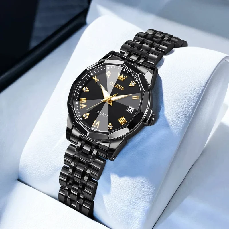 OLEVS Elegante Mode frauen Uhren Luxus Marke Original Quarz Uhr für Damen Wasserdicht Edelstahl Leucht Datum