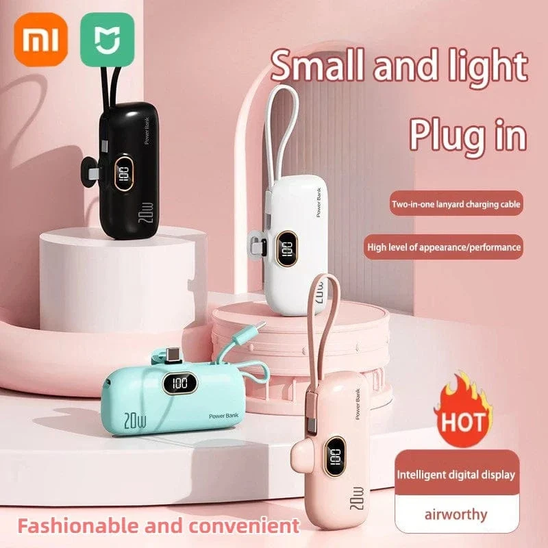 Xiaomi Mini Praktische Mobile Power Bank 30000mah Tragbare Schnelle Lade geeignet für iPhone 16 15 14 Samsung Externe Batterie